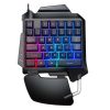 1pc RGB Backlit One-Handed Mini Gaming Keyboard - Portable Game Controller Keypad for PC, PS4 & Xbox Gamers 10 0|
