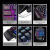 1pc RGB Backlit One-Handed Mini Gaming Keyboard - Portable Game Controller Keypad for PC, PS4 & Xbox Gamers 12 3