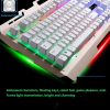 Anti-Water USB Metal Mechanical Gaming Keyboard with 104 RGB Backlit Keys and Phone Holder Bracket for Gamers 15 6