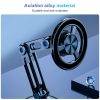 All Phones Compatible 720° Rotating Metal Magnetic Car Phone Holder - Foldable Magsafe Stand, Air Vent Magnet Mount GPS Support 16 6