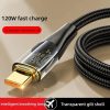 Super Fast 120W 6A USB to Type C Charging Data Cord for Xiaomi 12, Redmi Note 11, Samsung S22/S21 and Huawei - Durable Type-C Charger Cable 11 1