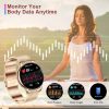 MELANDA 1.32" AMOLED Screen Bluetooth Call Sports Fitness Health Monitoring Fashion Smart Watch, Compatible with Android & IOS - Model Y11 17 6