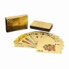 Euro Style Gold Foil Poker Cards - Waterproof Plastic Playing Card Game Props, Magic Tools and Holiday Collectibles for Party Gifts 10 0|
