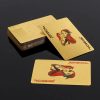 Euro Style Gold Foil Poker Cards - Waterproof Plastic Playing Card Game Props, Magic Tools and Holiday Collectibles for Party Gifts 13 4