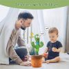 Singing Dancing Talking Cactus Toy for Baby Boys and Girls, 1pc Mimicking Recording Repeating Sunny Cactus Up Plus - Perfect Interactive Toys For Kids 12 4