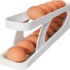 New Automatic Rolling Double-layer Egg Dispenser, Egg Holder Dispenser for Refrigerator, Holds 15 Eggs, Space-Saving Egg Storage 10 1