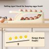 New Automatic Rolling Double-layer Egg Dispenser, Egg Holder Dispenser for Refrigerator, Holds 15 Eggs, Space-Saving Egg Storage 12 3